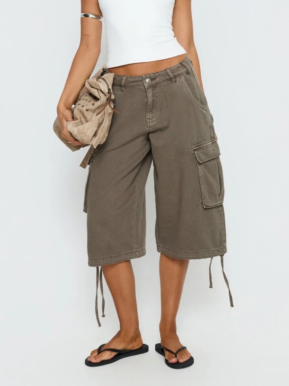 Princess polly hudsen longline cargo shorts